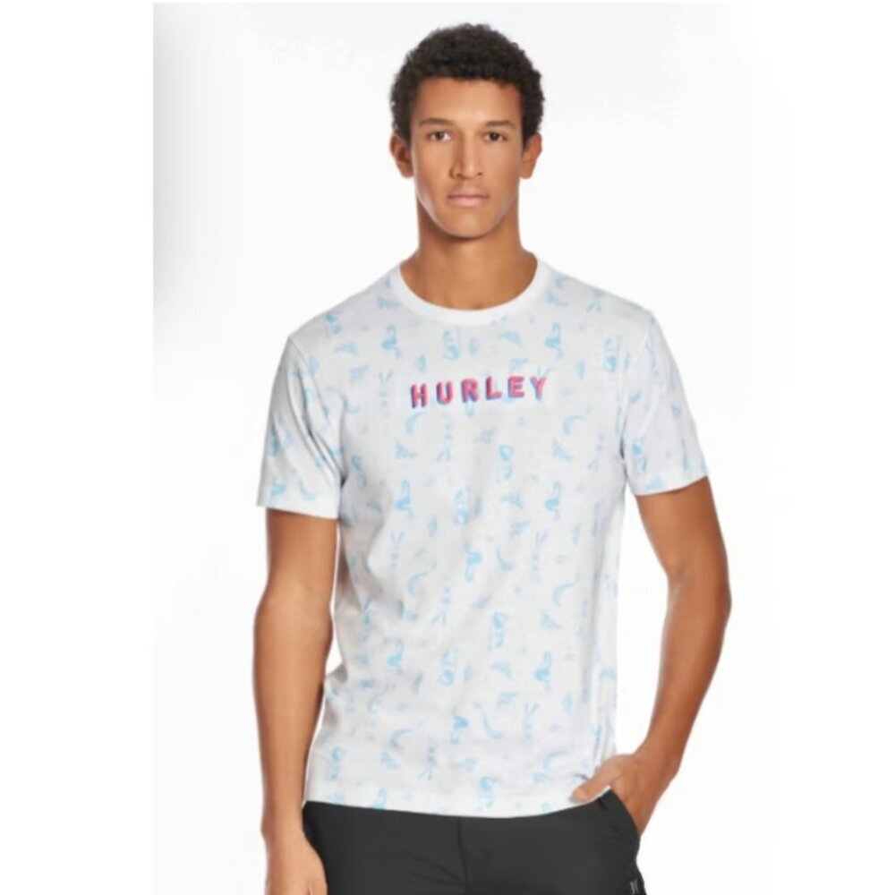 Hurley Mens XL T-Shirt Deep Sea Mermaid Crew Neck Short Sleeve Graphic Logo